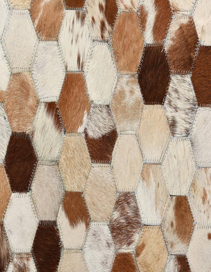 Detail image of  8' 1 x 10' 1 Cowhide Leather Rug