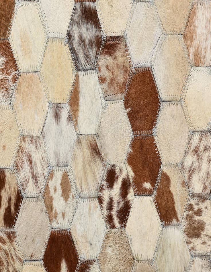 Detail image of  8' 1 x 10' 1 Cowhide Leather Rug