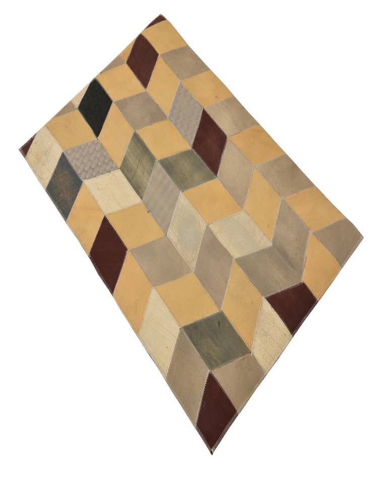 Detail image of  2' x 3' Cowhide Leather Rug