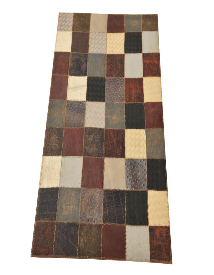 Detail image of  2' x 3' Cowhide Leather Rug