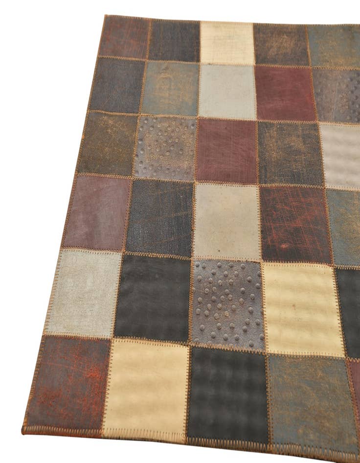 Detail image of  2' x 3' Cowhide Leather Rug
