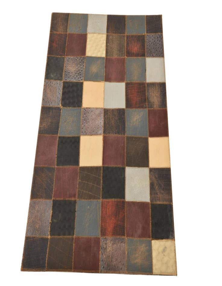 Detail image of  2' x 3' Cowhide Leather Rug