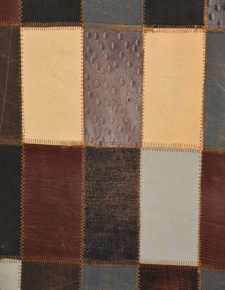 Detail image of  2' x 3' Cowhide Leather Rug