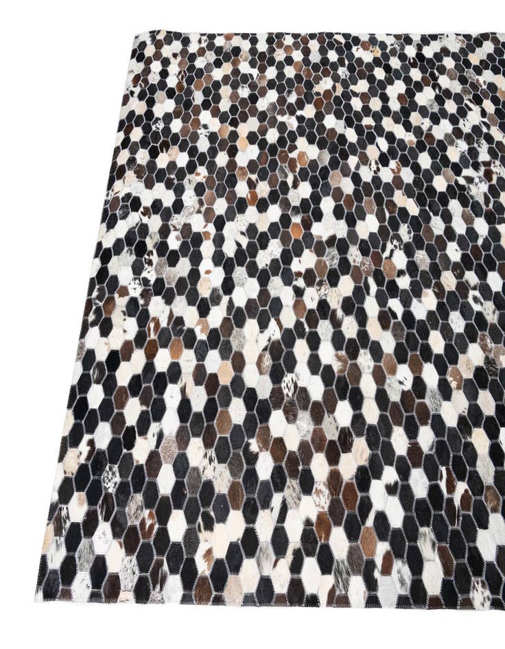 Detail image of  5' 1 x 8' Cowhide Leather Rug