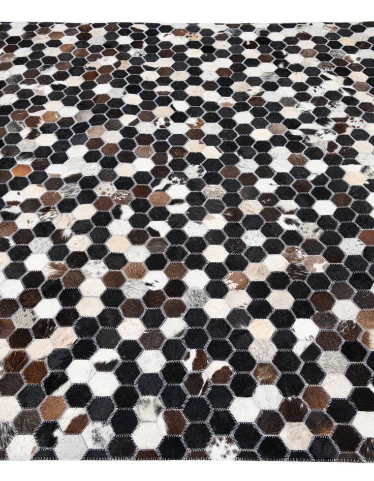 Detail image of  5' 1 x 8' Cowhide Leather Rug