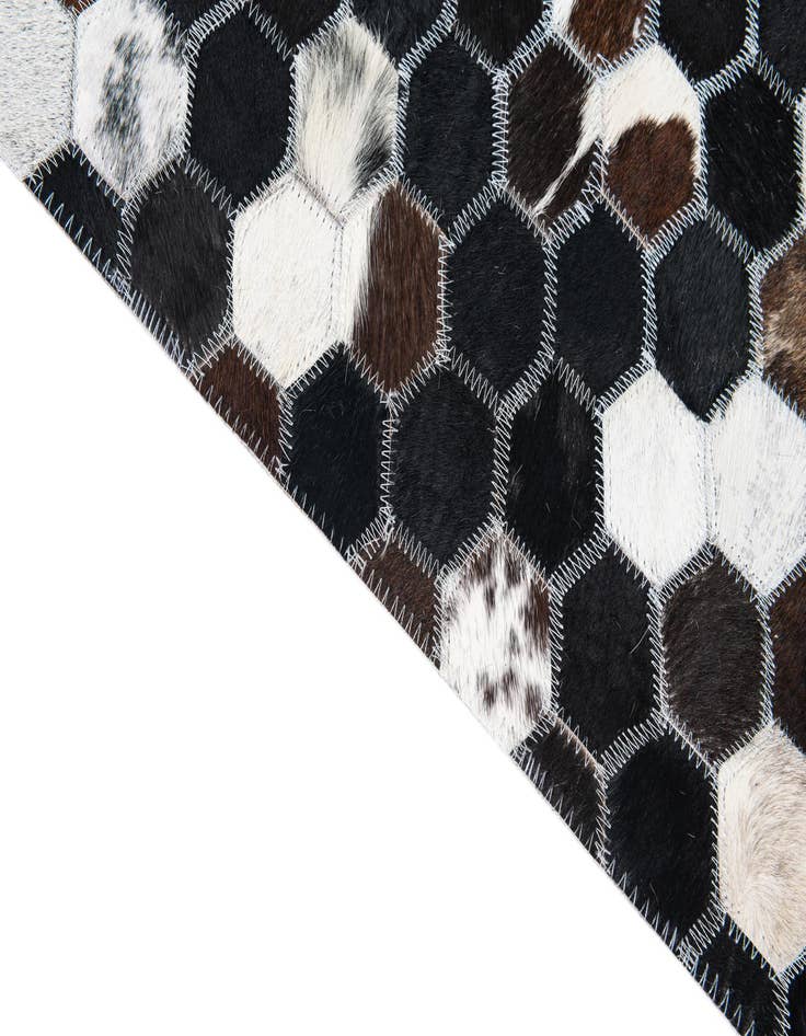 Detail image of  5' 1 x 8' Cowhide Leather Rug
