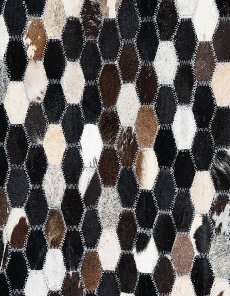 Detail image of  5' 1 x 8' Cowhide Leather Rug