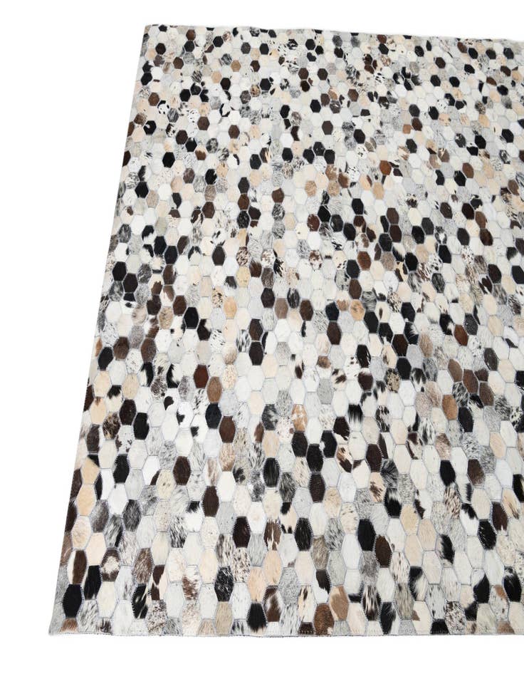 Detail image of  5' 1 x 8' Cowhide Leather Rug