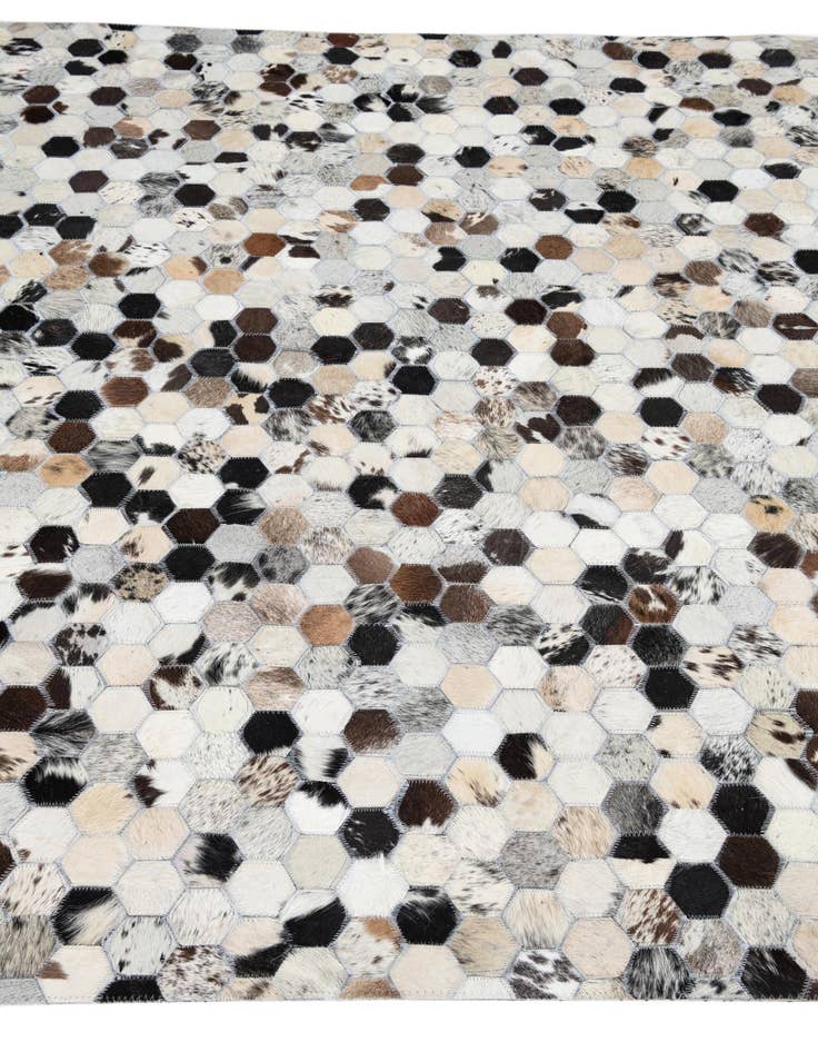 Detail image of  5' 1 x 8' Cowhide Leather Rug