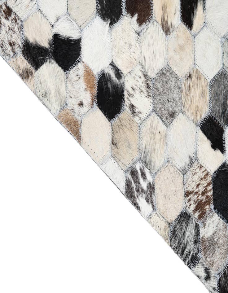 Detail image of  5' 1 x 8' Cowhide Leather Rug