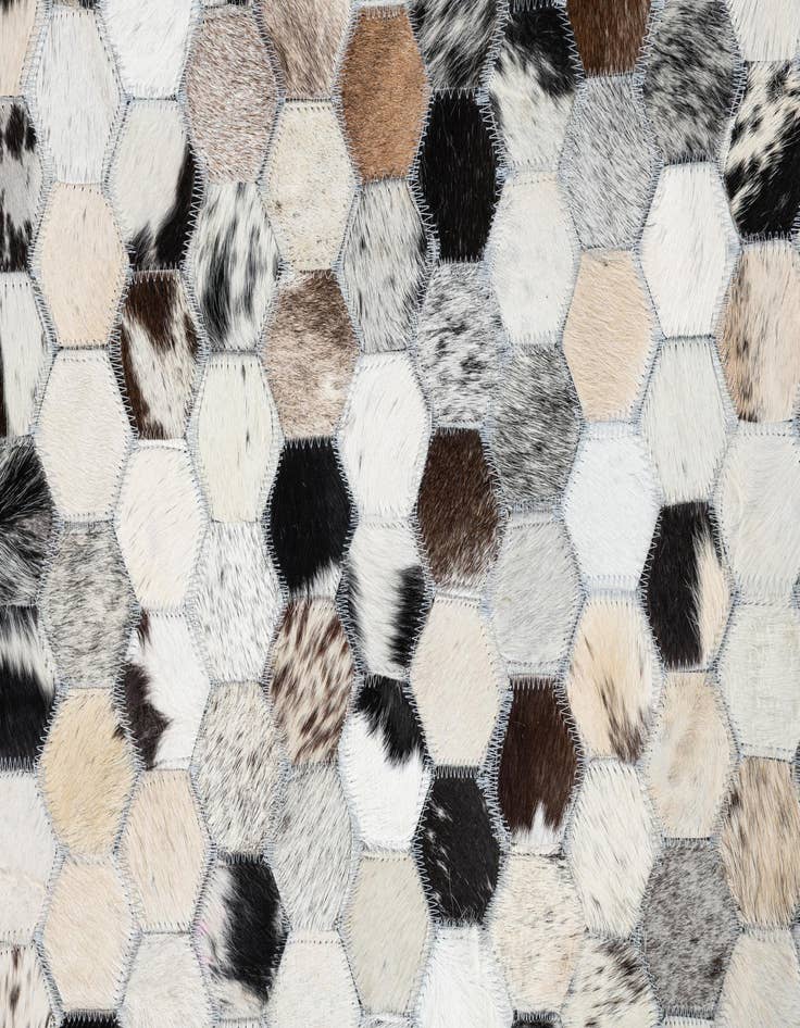 Detail image of  5' 1 x 8' Cowhide Leather Rug
