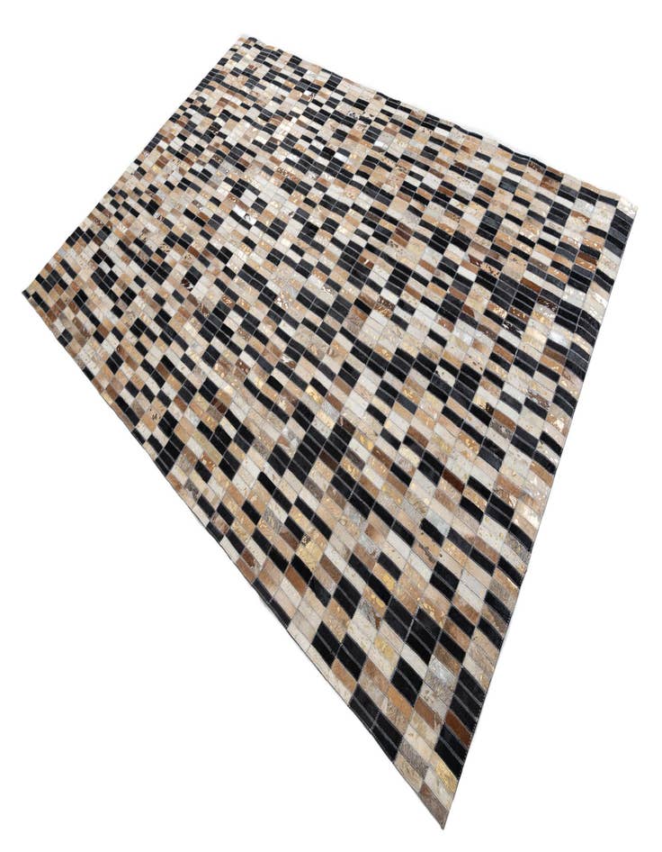 Detail image of  5' 1 x 7' 7 Cowhide Leather Rug