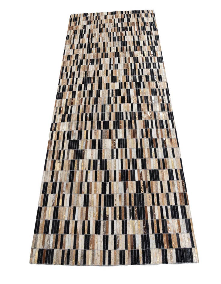 Detail image of  5' 1 x 7' 7 Cowhide Leather Rug