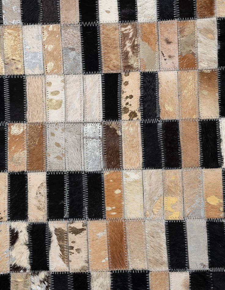 Detail image of  5' 1 x 7' 7 Cowhide Leather Rug