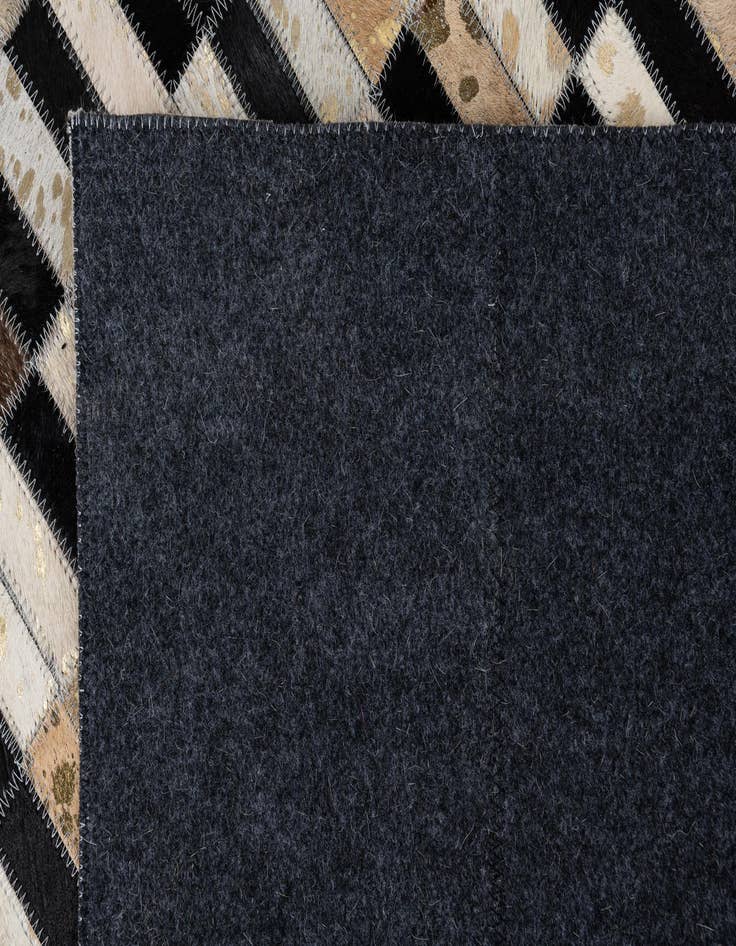 Detail image of  5' 1 x 7' 7 Cowhide Leather Rug