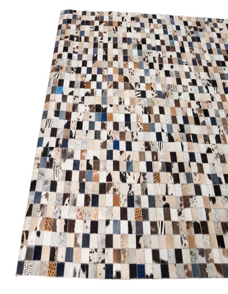 Detail image of  5' 1 x 8' Cowhide Leather Rug