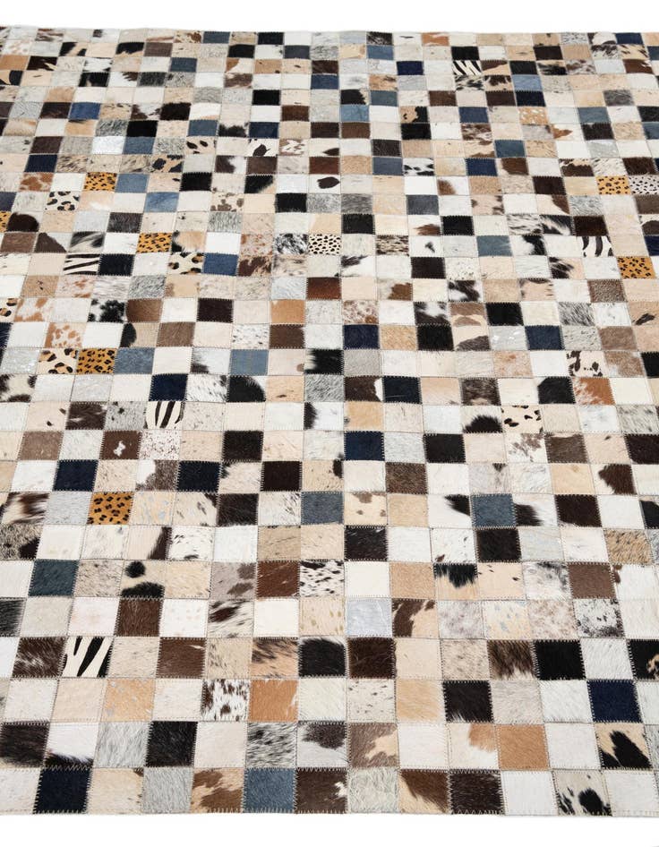 Detail image of  5' 1 x 8' Cowhide Leather Rug