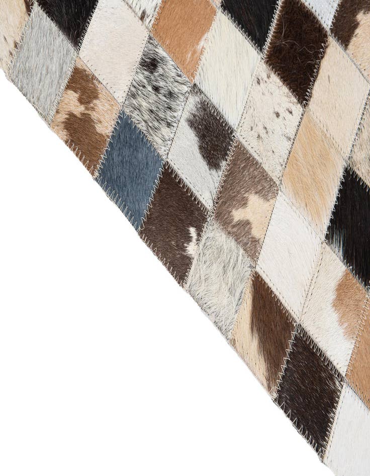 Detail image of  5' 1 x 8' Cowhide Leather Rug