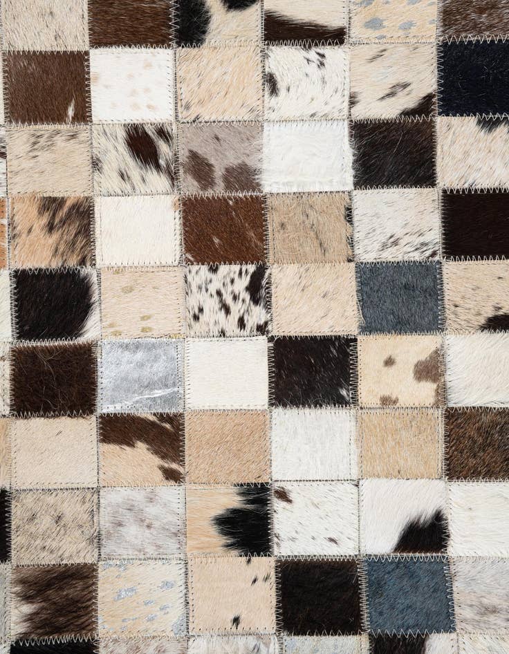 Detail image of  5' 1 x 8' Cowhide Leather Rug