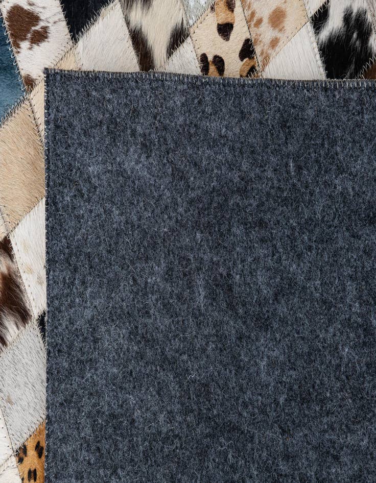 Detail image of  5' 1 x 8' Cowhide Leather Rug