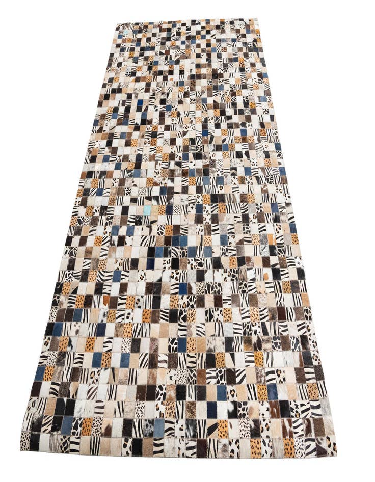 Detail image of  5' x 7' 10 Cowhide Leather Rug