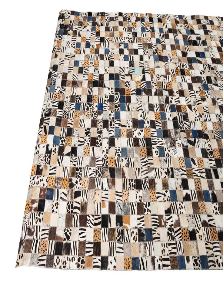 Detail image of  5' x 7' 10 Cowhide Leather Rug