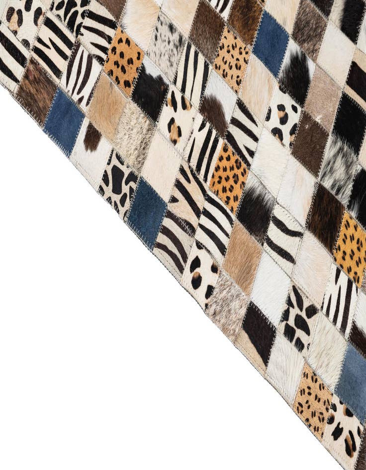 Detail image of  5' x 7' 10 Cowhide Leather Rug