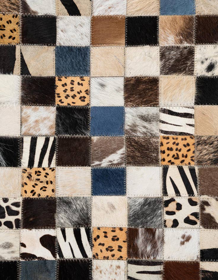 Detail image of  5' x 7' 10 Cowhide Leather Rug