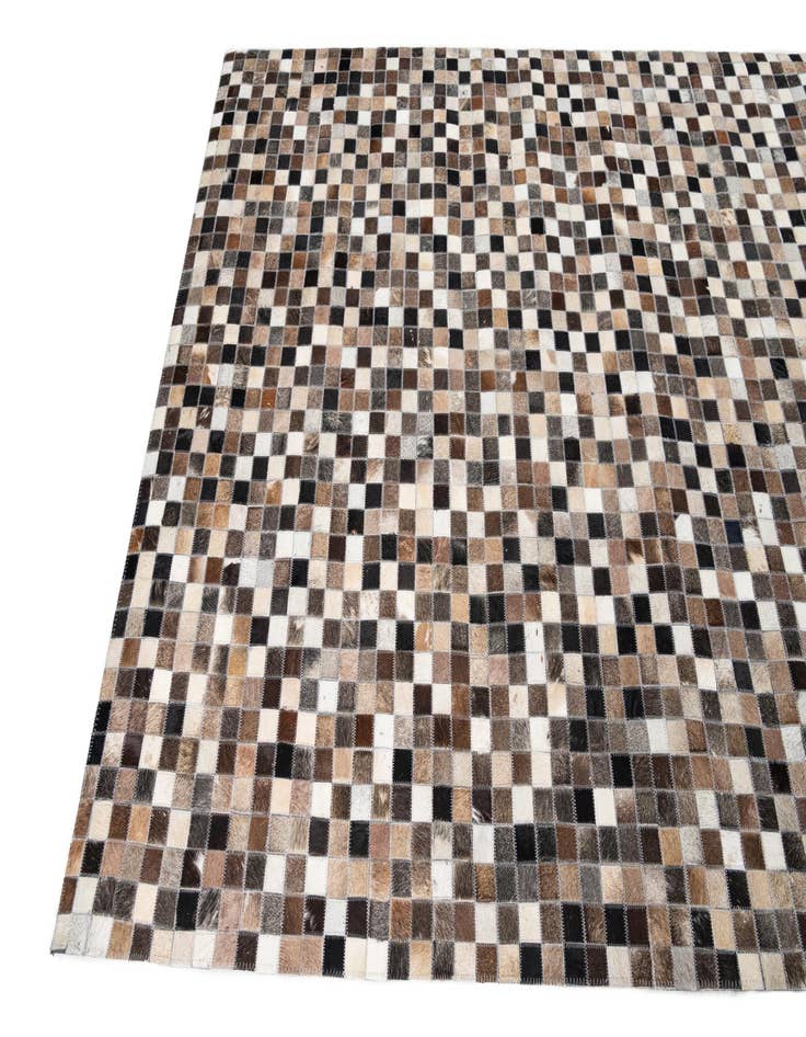 Detail image of  5' 1 x 8' Cowhide Leather Rug
