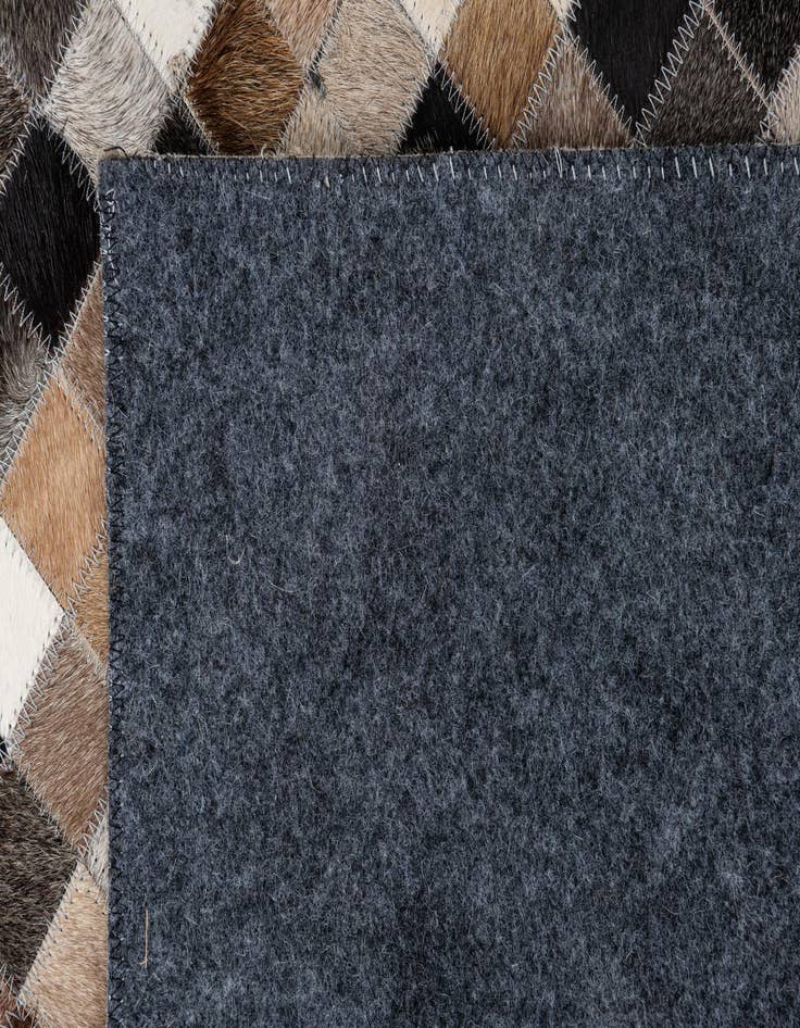 Detail image of  5' 1 x 8' Cowhide Leather Rug