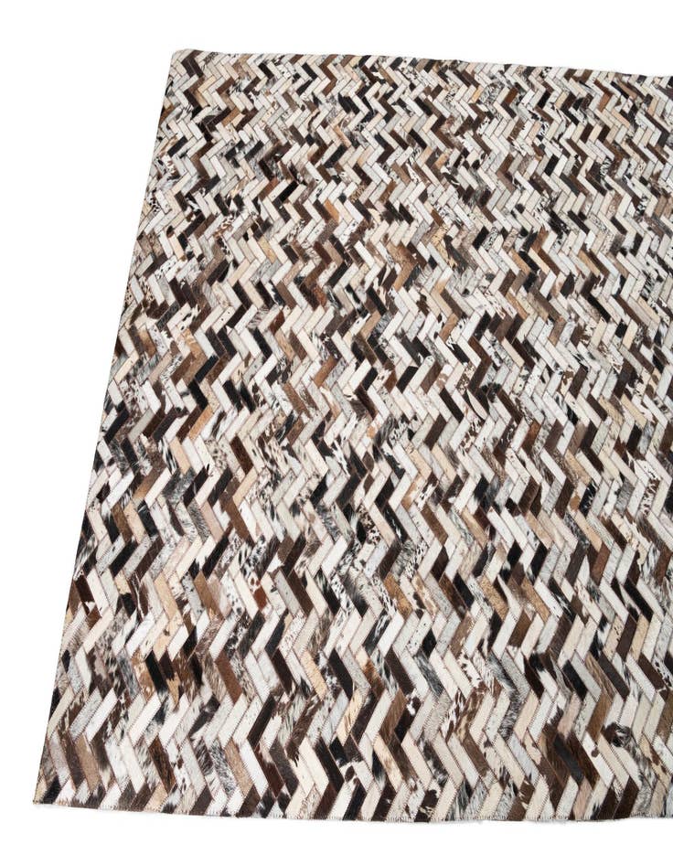 Detail image of  5' x 7' 10 Cowhide Leather Rug