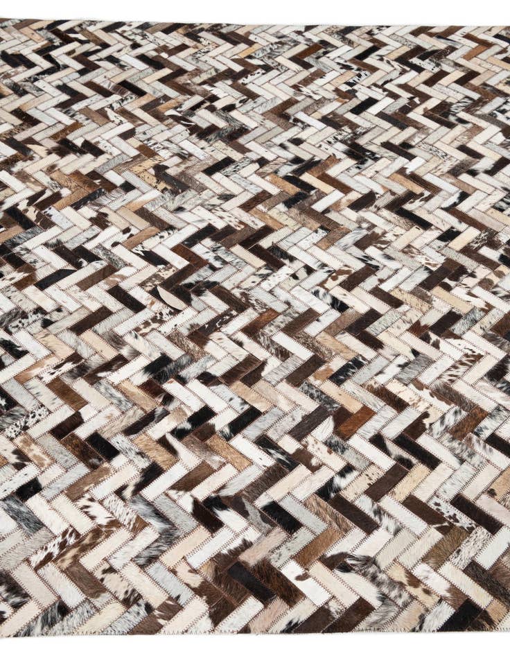 Detail image of  5' x 7' 10 Cowhide Leather Rug