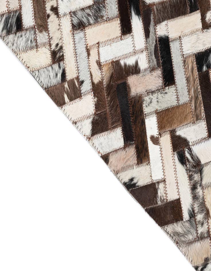 Detail image of  5' x 7' 10 Cowhide Leather Rug