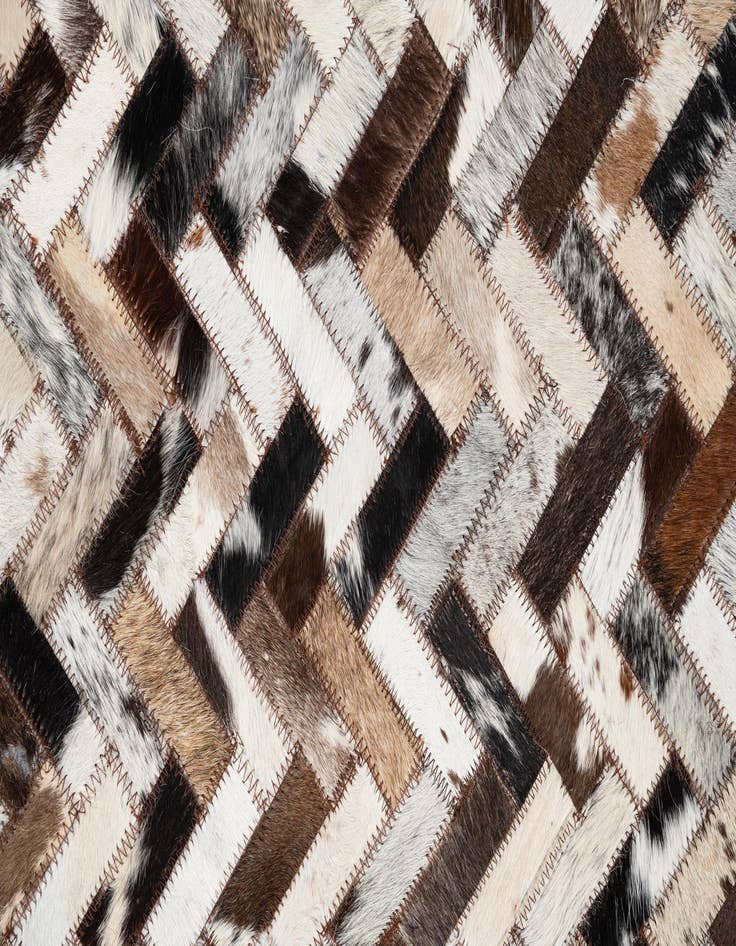 Detail image of  5' x 7' 10 Cowhide Leather Rug