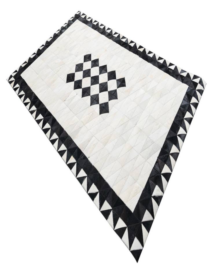 Detail image of  5' x 7' 10 Cowhide Leather Rug