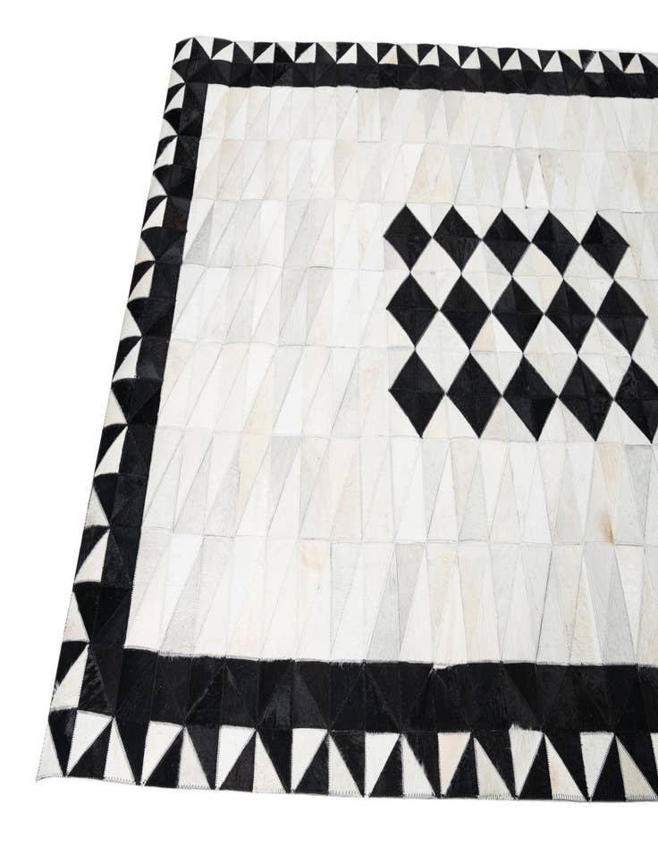 Detail image of  5' x 7' 10 Cowhide Leather Rug