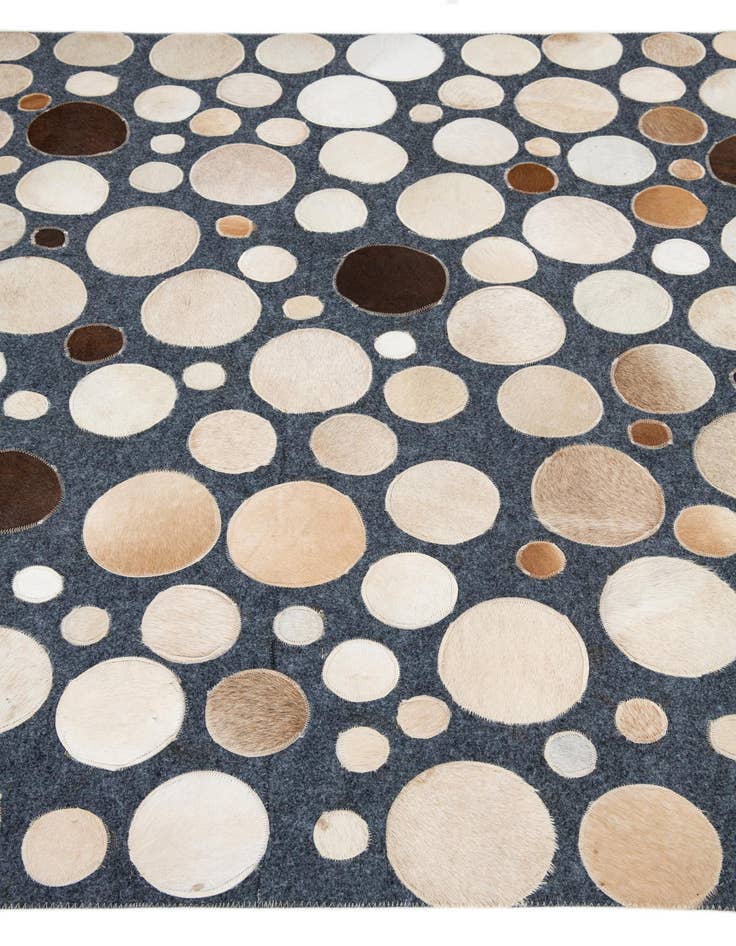 Detail image of  5' x 7' 10 Cowhide Leather Rug