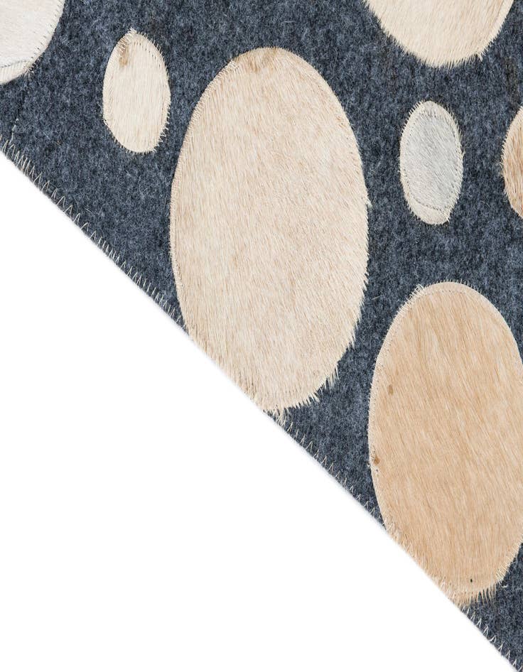 Detail image of  5' x 7' 10 Cowhide Leather Rug