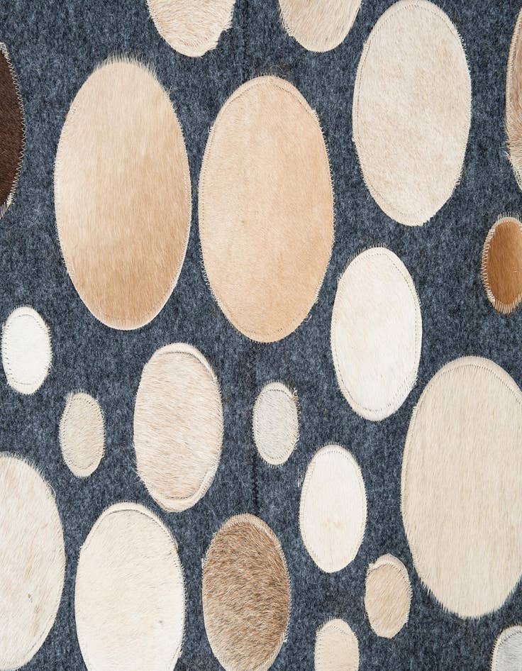 Detail image of  5' x 7' 10 Cowhide Leather Rug