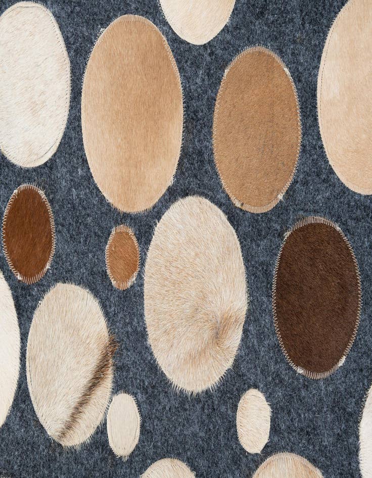 Detail image of  5' x 7' 10 Cowhide Leather Rug