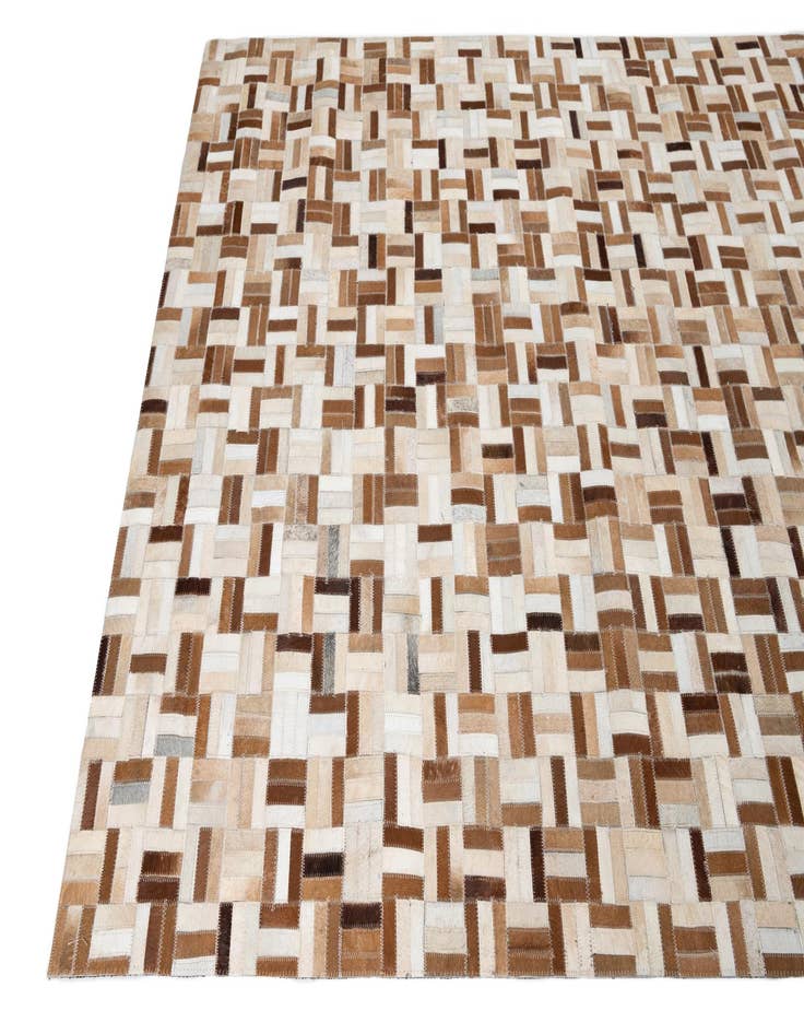 Detail image of  5' 1 x 8' Cowhide Leather Rug