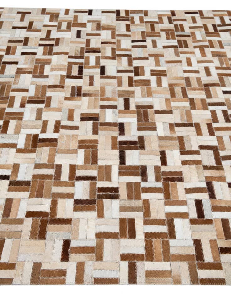 Detail image of  5' 1 x 8' Cowhide Leather Rug