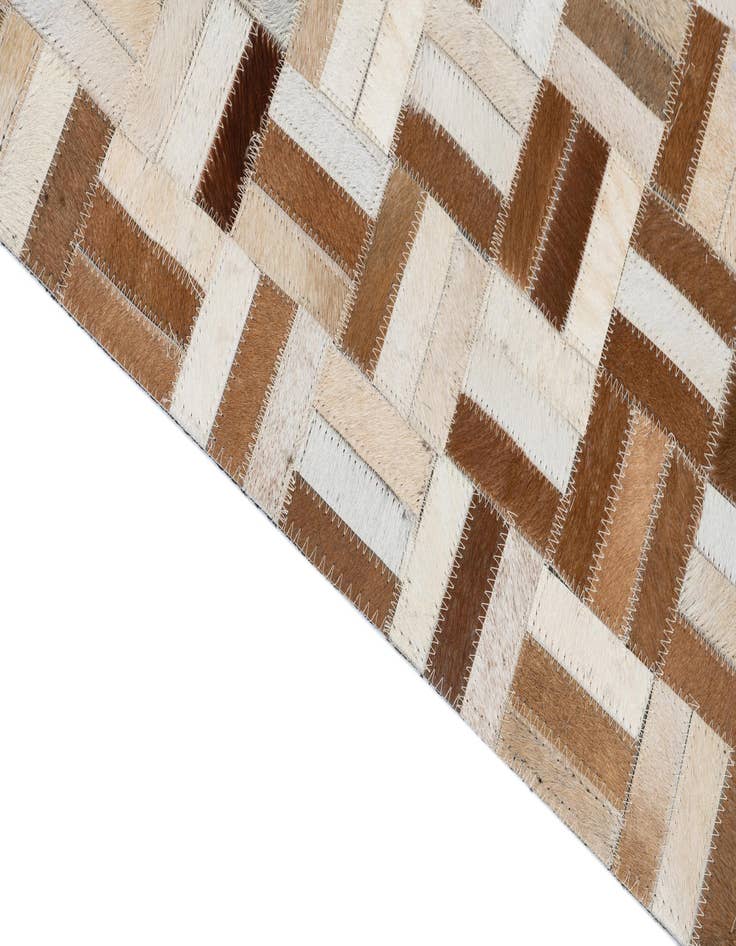 Detail image of  5' 1 x 8' Cowhide Leather Rug
