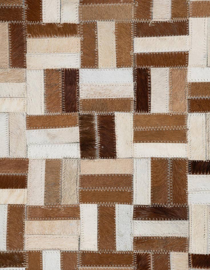 Detail image of  5' 1 x 8' Cowhide Leather Rug