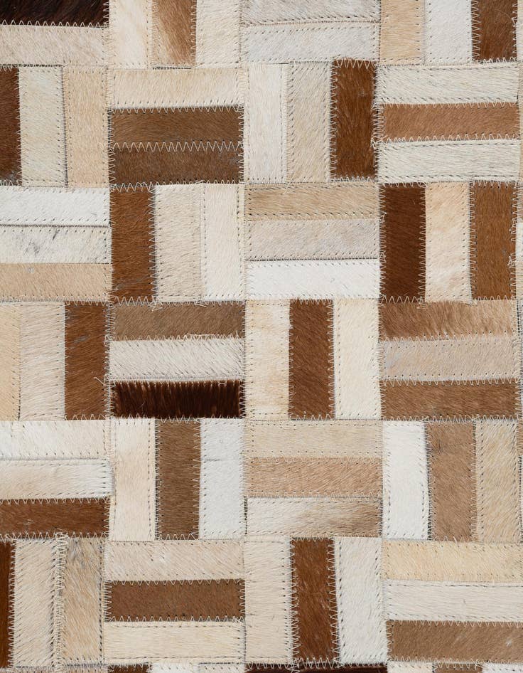 Detail image of  5' 1 x 8' Cowhide Leather Rug