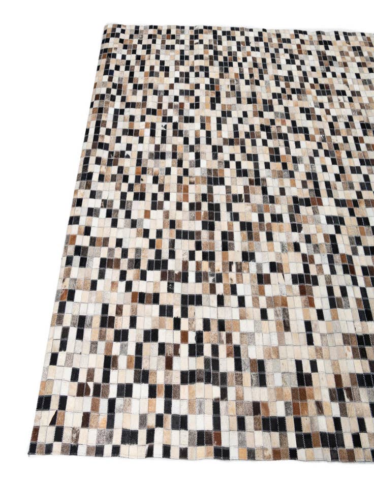 Detail image of  5' 1 x 8' Cowhide Leather Rug