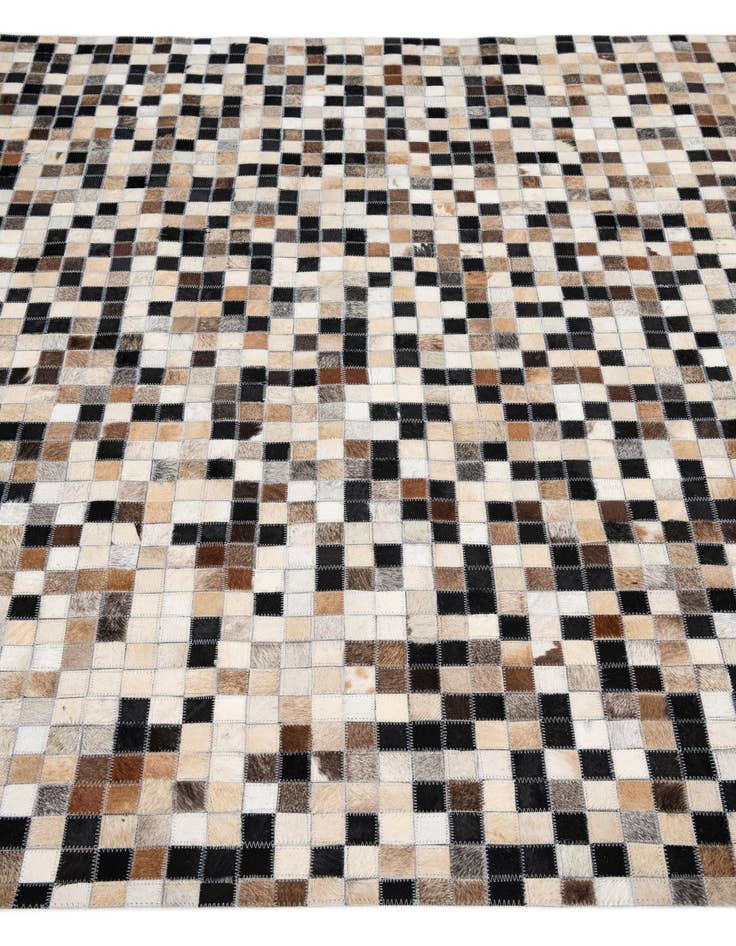 Detail image of  5' 1 x 8' Cowhide Leather Rug