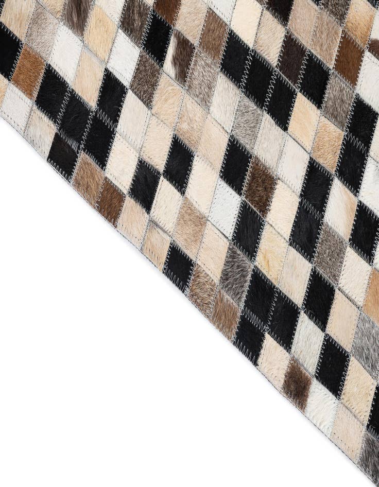 Detail image of  5' 1 x 8' Cowhide Leather Rug