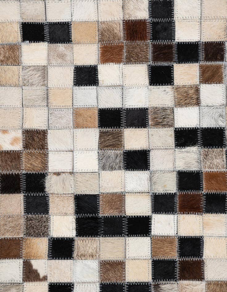Detail image of  5' 1 x 8' Cowhide Leather Rug
