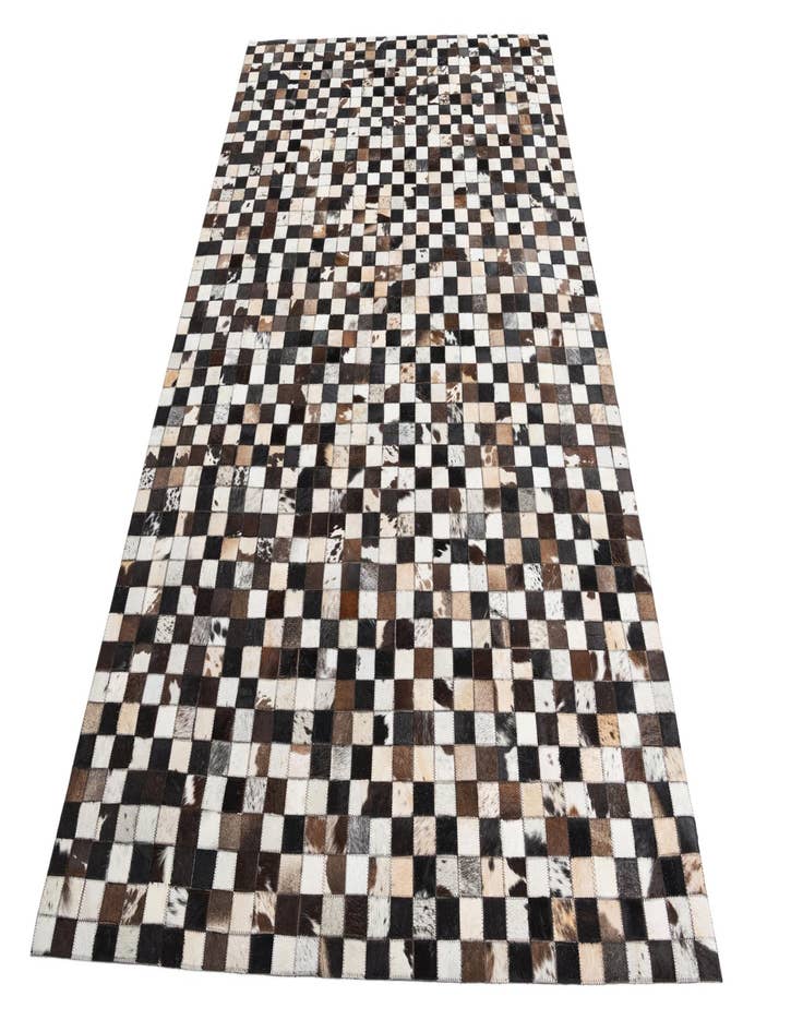 Detail image of  5' 2 x 8' 2 Cowhide Leather Rug